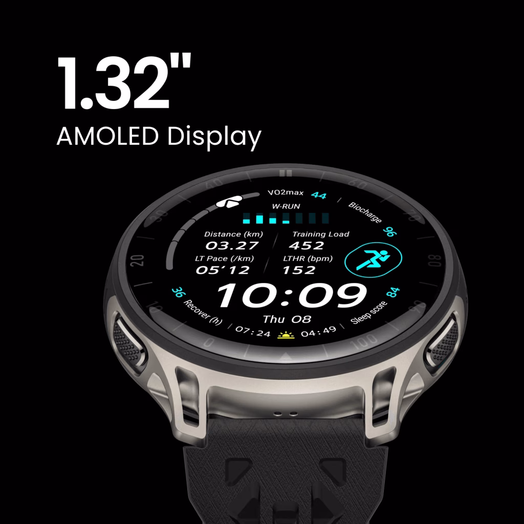 Amazfit Cheetah Pro Smart Watch 1.32-inch AMOLED screen.