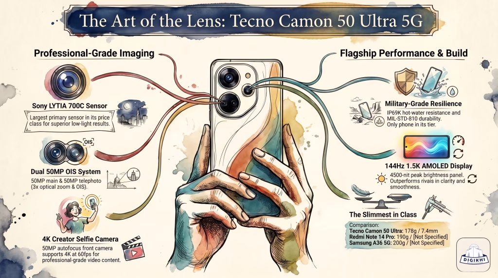 Tecno Camon 50 Ultra 5G Review Infographic