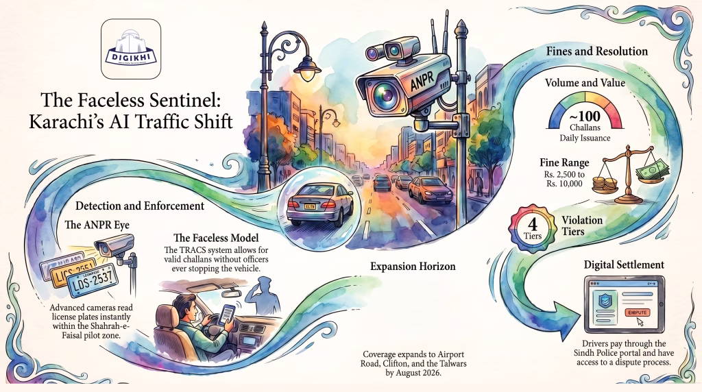 DIG Traffic Karachi - Infographic for AI Traffic Enforcement