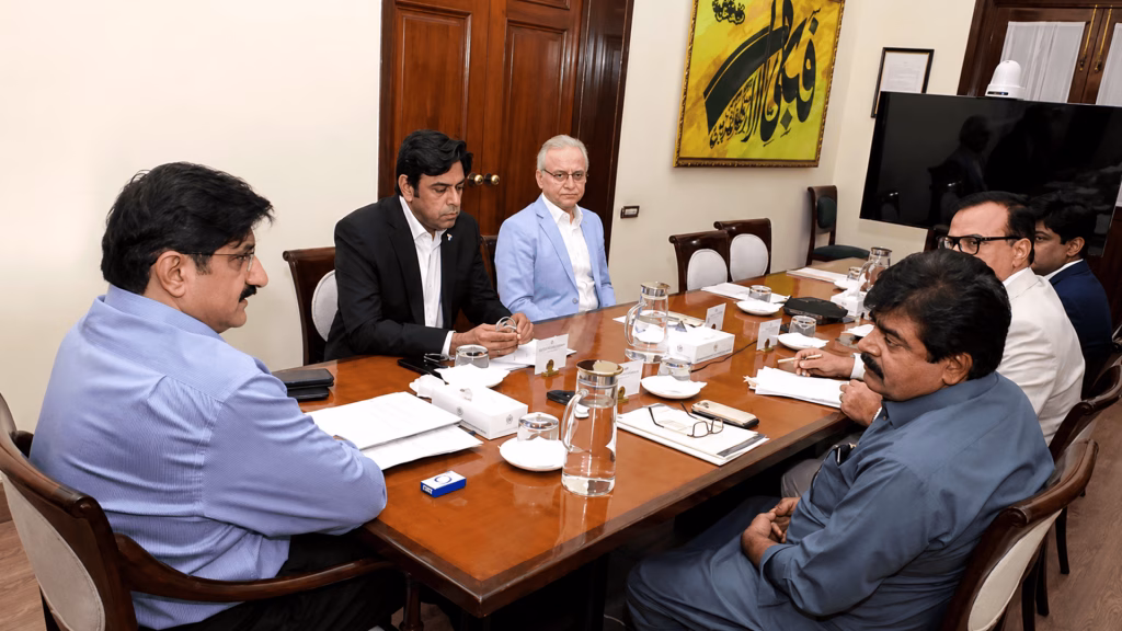 Murad Ali Shah in Meeting for Implementing of FRAMES.