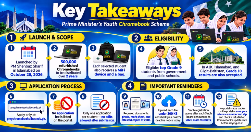 PM Youth Chromebook Scheme 2026 Infographic.